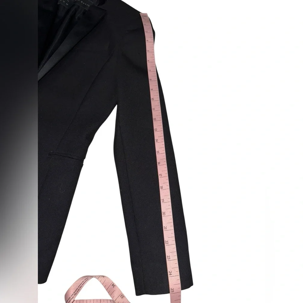 Zara Basic Classic Black Blazer Size Small - Picture 5 of 7